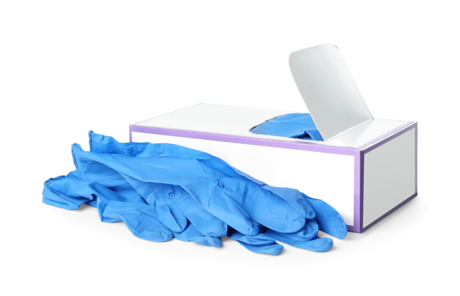 Box mit medizinischen Einmalhandschuhen